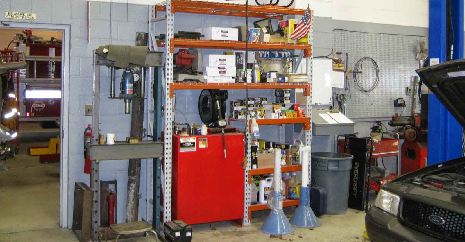 A custom Ridg-U-Rak pallet racking set up created for the Falmouth Fire Department.