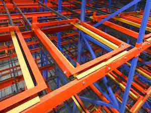 warehouse design push back pallet racking