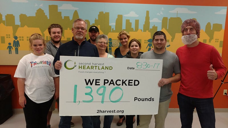 AK team members are second harvest heartland: we packed 1,390 pounds