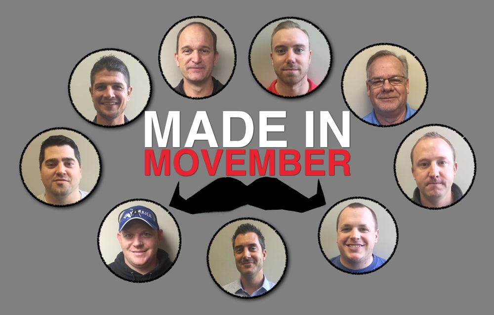 Group of guys showing off their clean shaved faces after movember