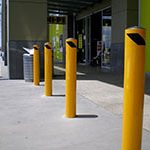 Yellow bollards