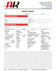 Project survey form