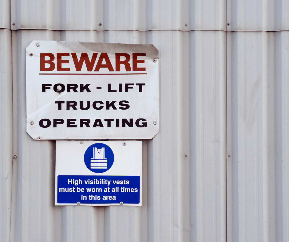 warehouse safety signs