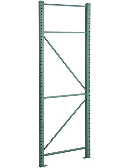 Selective pallet rack frame