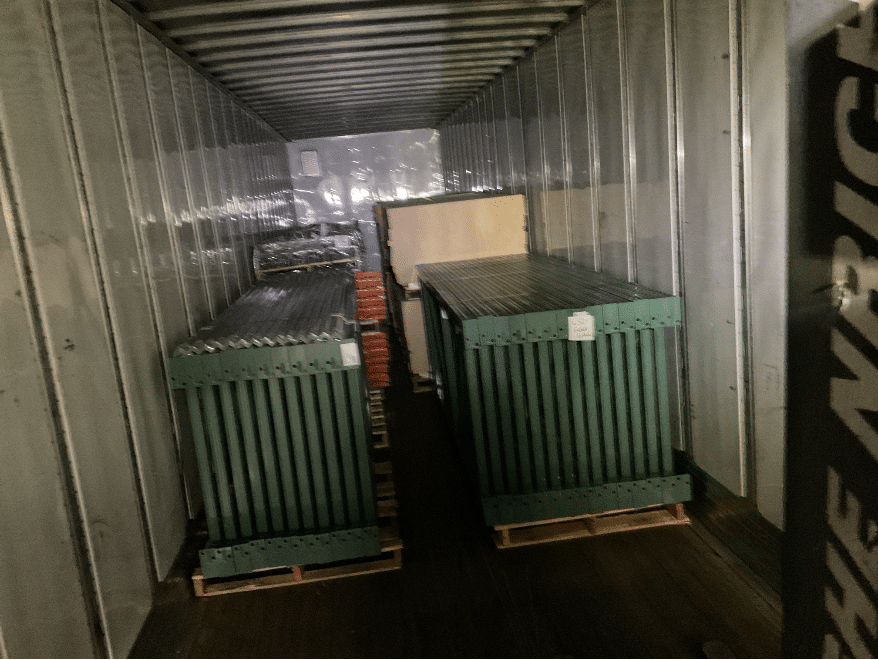 Tesco CED pallet rack shipment