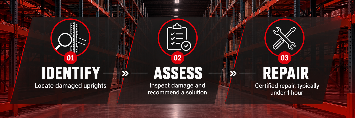 Rack Repair Process Infographic